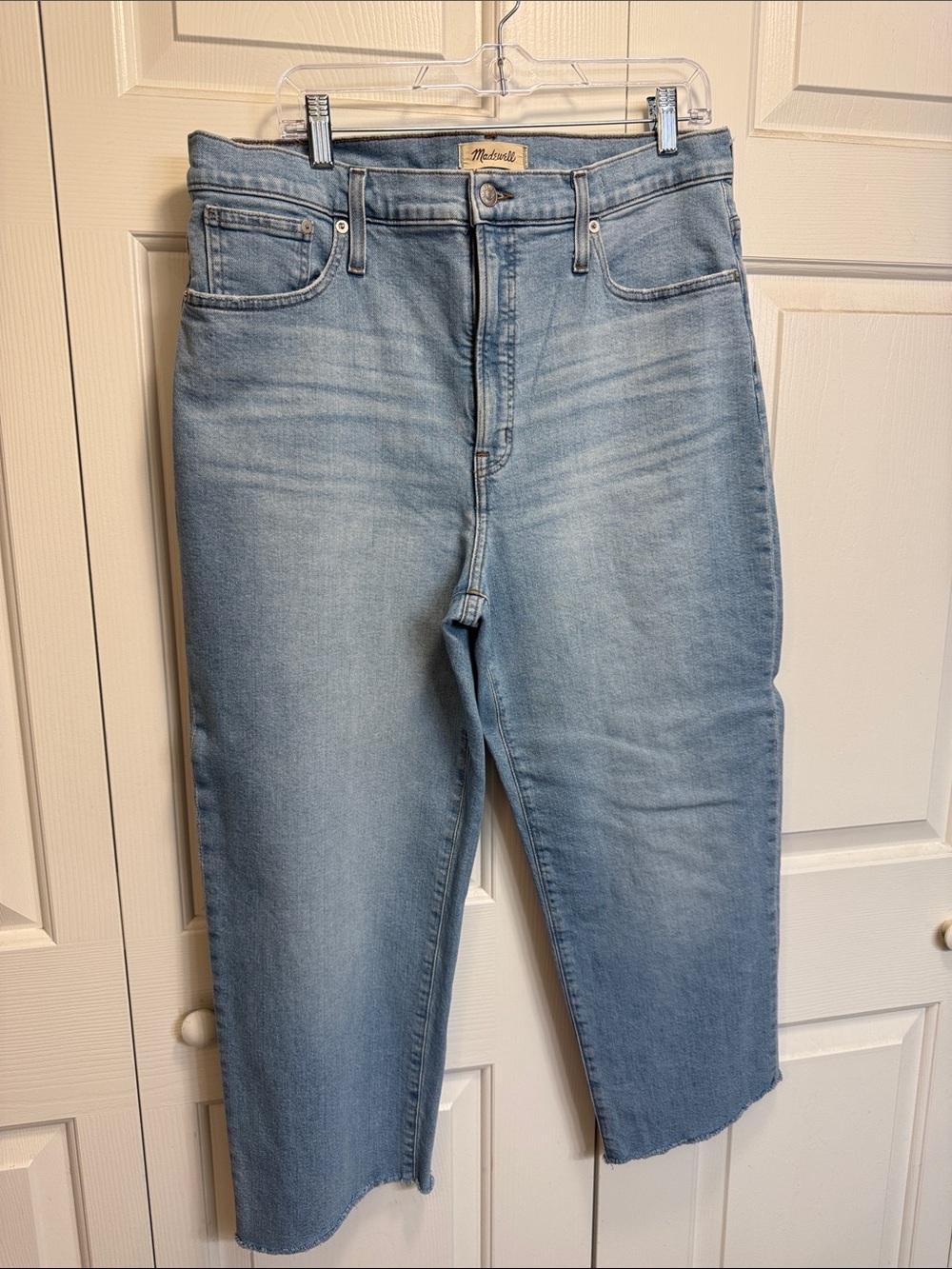 Madewell The Perfect Vintage Light Blue High-Rise Cropped Straight Jeans